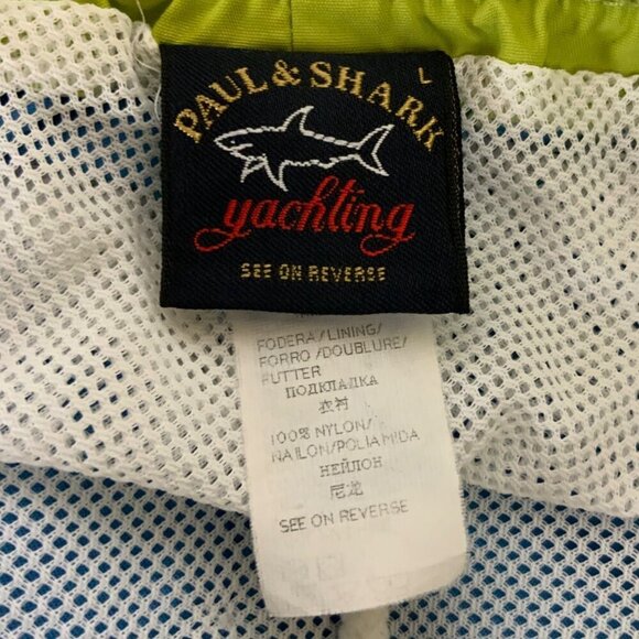 Paul & Shark Yachting Mens Blue Swim Shorts Size Large Nautical Flag Stripe - Picture 4 of 5